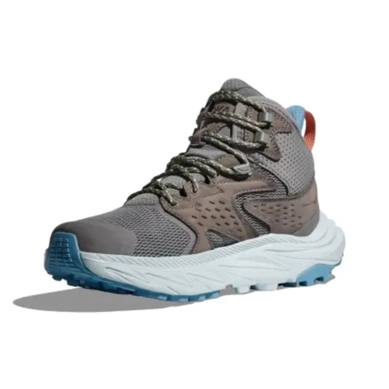 HOKA ONE ONE Cushioning Wear Resistant Mid Top Trekking Shoes Men's Gray-2