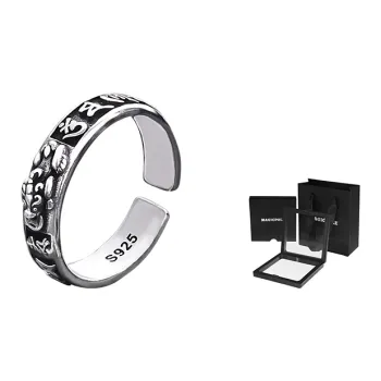 MAGICPOLE 925 Sterling Silver Rings Unisex Vintage