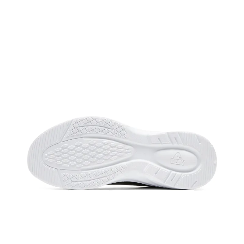 PEAK Qingyi Abrasion Resistant Rebound Running Shoes Men's Black White-5