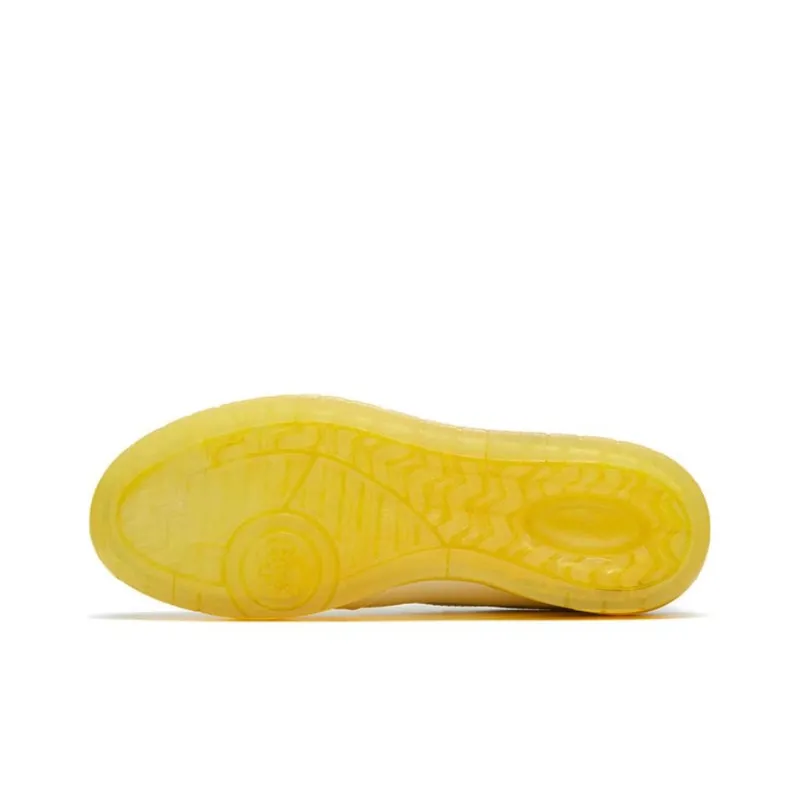 Anta Young Generation Anti Slip Wear Resistant Low Top Skateboard Shoes Women's White Yellow-4