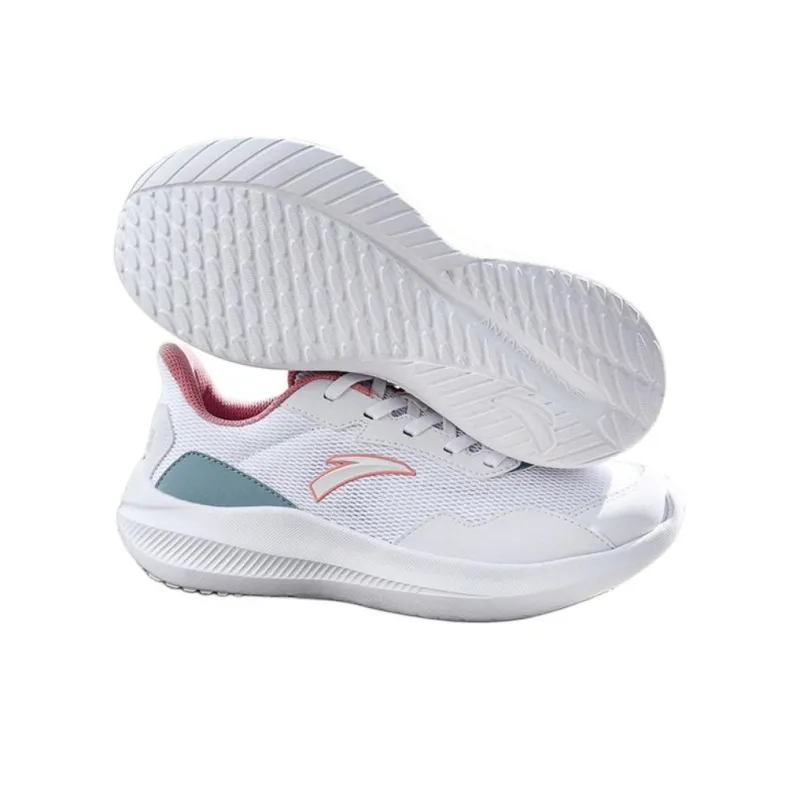 Anta Nebula Cushioning And Breathable Low Top Casual Running Shoes Women's White-3
