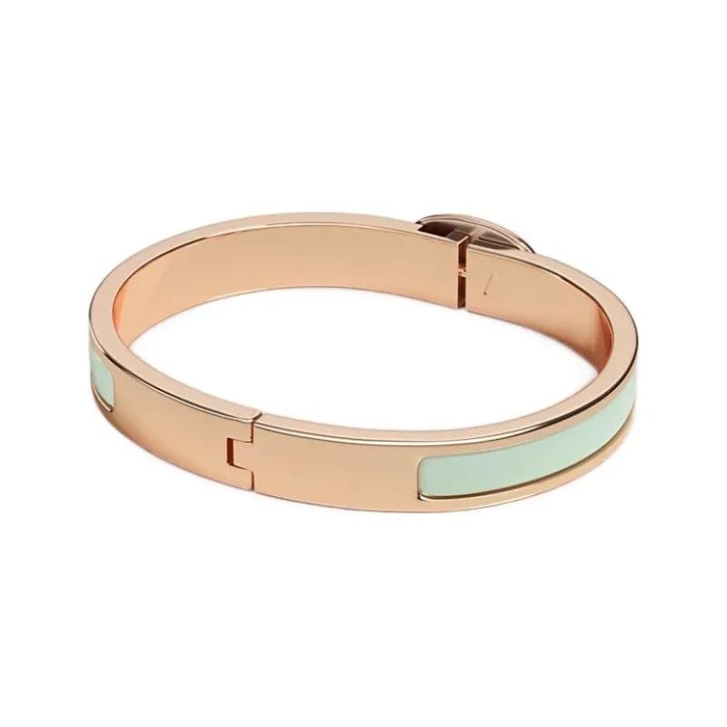 HERMES 2000 2024 Enamel Mini Clic Chaine D'Ancre Bracelet Pm Costume Bracelet-1
