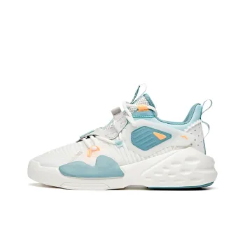 Anta Bastard Non slip Lightweight Mid Top Skateboard Shoes Men's White Blue Green