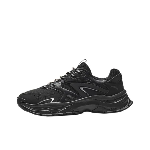 ANTA Hot Chunky Sneakers Men Low-Top Black