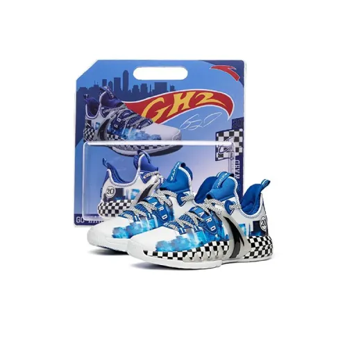 Anta GH2 Gordon Hayward Cushioning Anti Slip And Wear Resistant Coverage Mid Top Basketball Shoes Men's White Blue