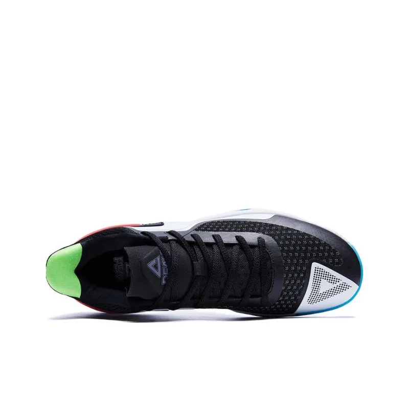 PEAK Flash 4 Taichi Anti Slip Wear Resistant Low Top Performance Basketball Shoes Men's Black White All around Version-3