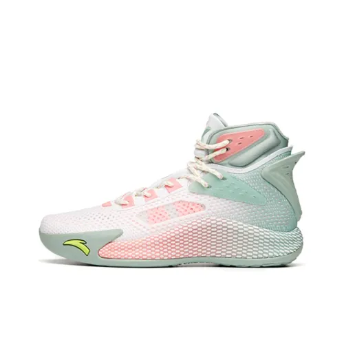 Anta KT5 KT Have Fun Balance Anti Slip And Wear Resistant High Top Performance Basketball Shoes Men's Pink Green