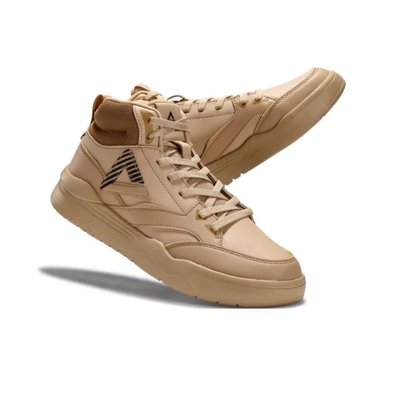 PEAK State Extremely Large Triangle 1.0 High-Top Skateboard Shoes Men's Sand Yellow-3