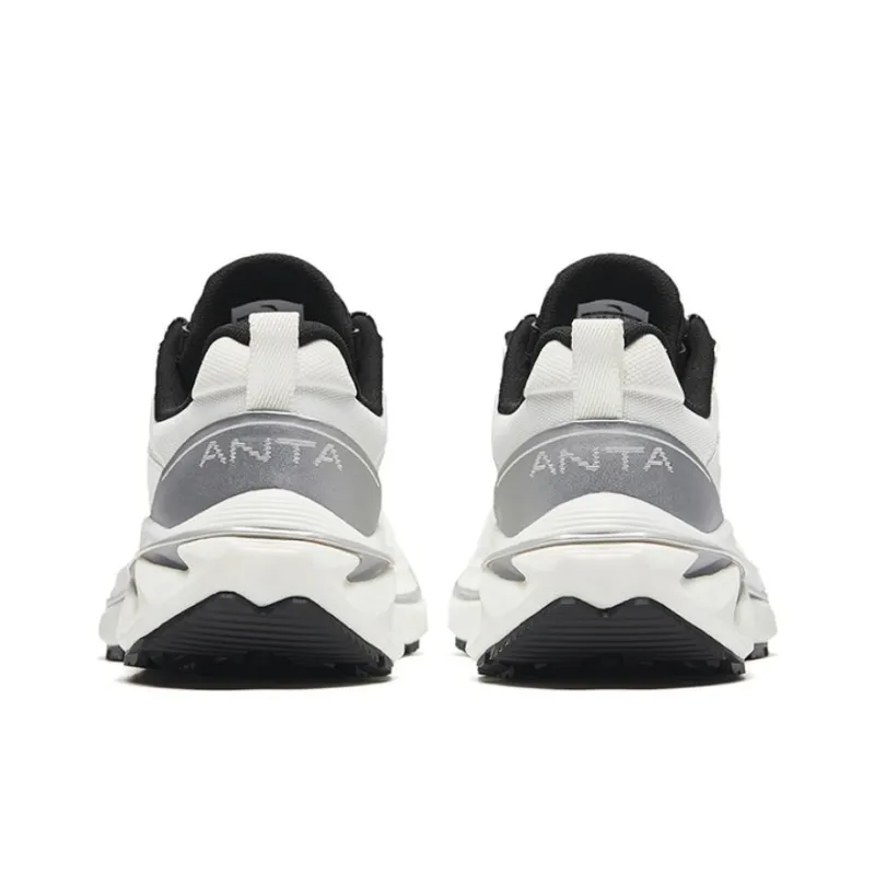 Anta Wild PRO Cushioned Slip Resistant Lightweight Low Top Running Shoes Men's White Black-3
