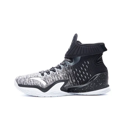 Anta KT3 Thompson The Thrid Jerseys Breathable Cushioning Wear Resistant High Top Basketball Shoes Men's Black White