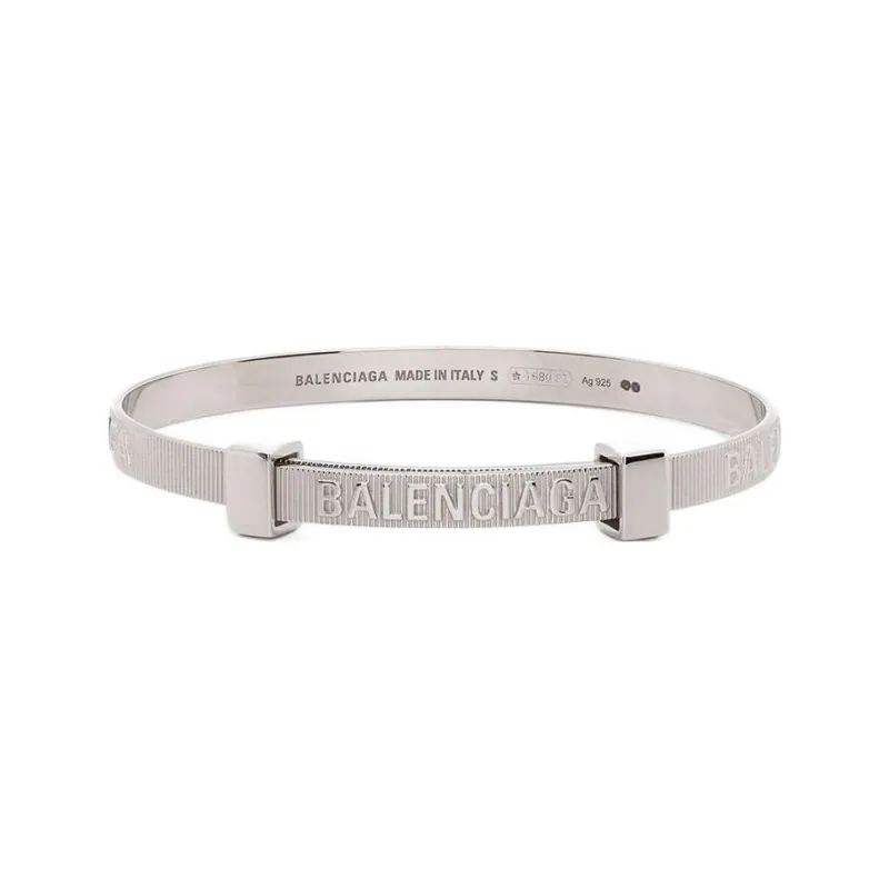 Balenciaga Logo Hoop Bracelet-0