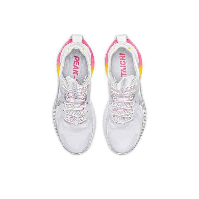 PEAK Anti Slip Wear Resistant Cushioning Breathable Low Top Casual Shoes Women's White Red-3