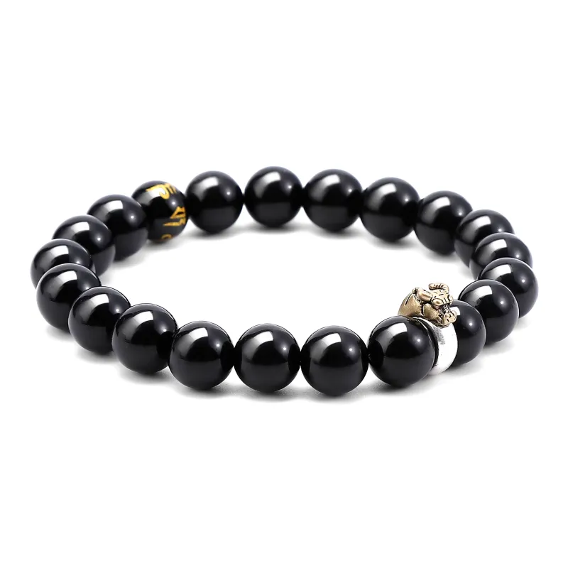 Tanner Obsidian Jade Bracelets Unisex-0