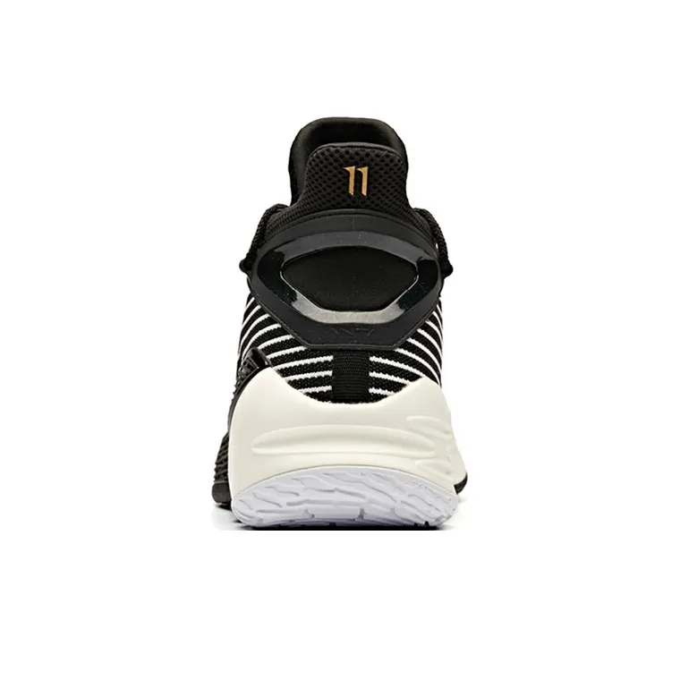 Anta KT4 Cushioning Anti-Slip And Wear-Resistant High-Top Basketball Shoes Men's Black White-4