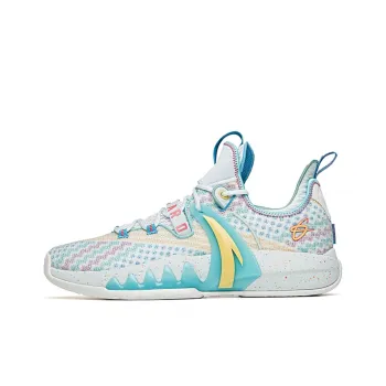 Anta GH2 'Easter' Anti Slip Wear Resistant Low Top Basketball Shoes Gray Blue Yellow