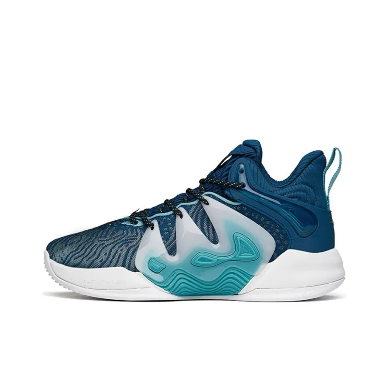 Anta Mountain 1 Cushioning Anti-Slip Wear-Resistant Impact-Resistant Low-Top Basketball Shoes Armory Blue-0