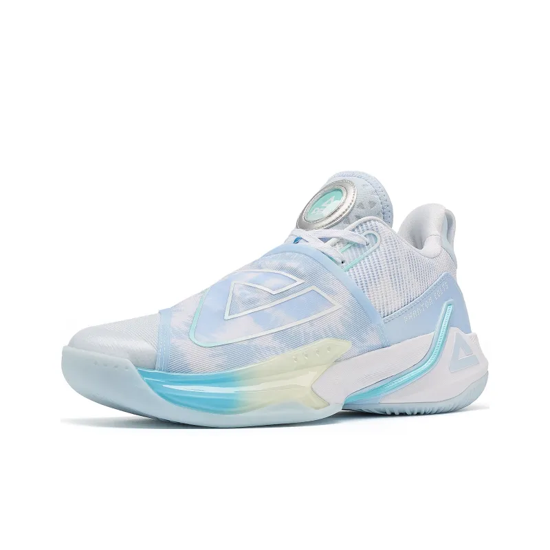 PEAK Magic Horse 1.0 Mid Top Performance Basketball Shoes Men's Blue White-2