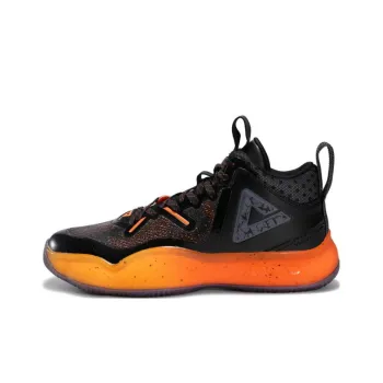 PEAK Full Length Lightweight Taichi Beast 9th Generation Cushioning High Top Basketball Shoes Unisex Black Orange