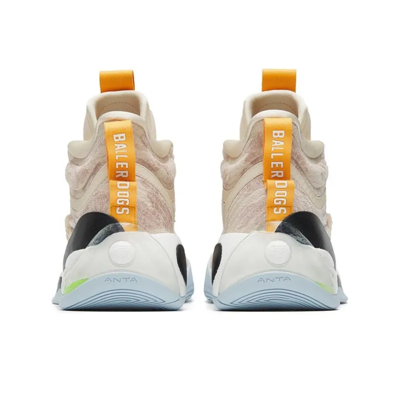 ANTA KT7 Basketball Shoes Men Mid Top Beige/Brown-3