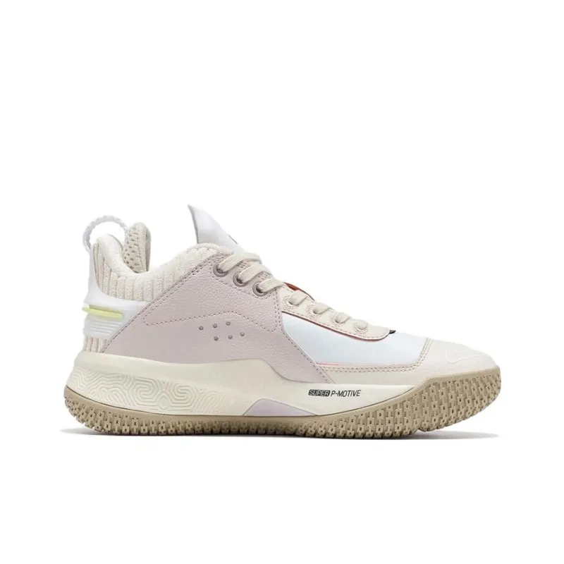 PEAK Flash 4 Taichi Wear Resistant Cushioning Coverage Support Low Top Basketball Shoes Women's Camel Gray-1