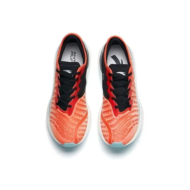 Anta Tron 2.0 Cushioned Slip-Resistant Abrasion-Resistant Low-Top Running Shoes Men's Orange Black-2
