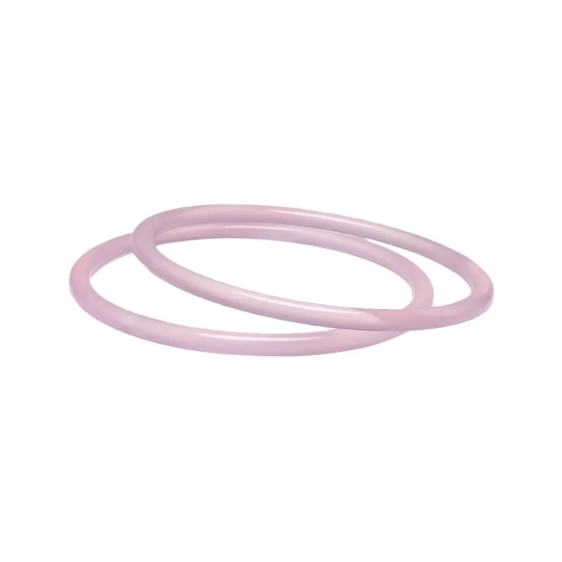 Artisan Lock Heart Jade Chalcedony Bangles Women's-2
