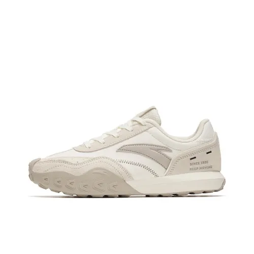 ANTA HERITAGE Casual Shoes Women's Low Top Ivory White/Mud Gray/Ironman Gray