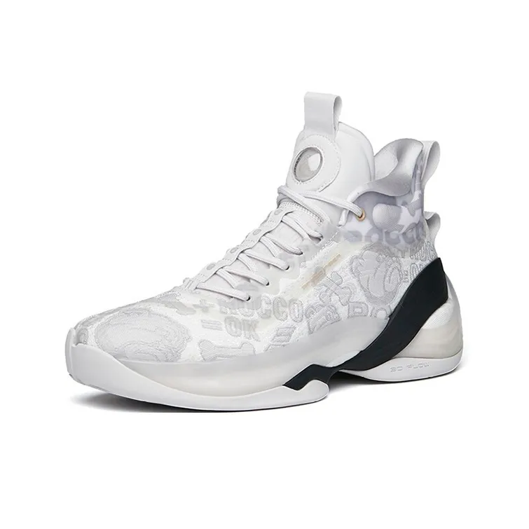Anta KT7 KT ROCCO Cushioning Support High Top Performance Basketball Shoes Men's Gray White-1