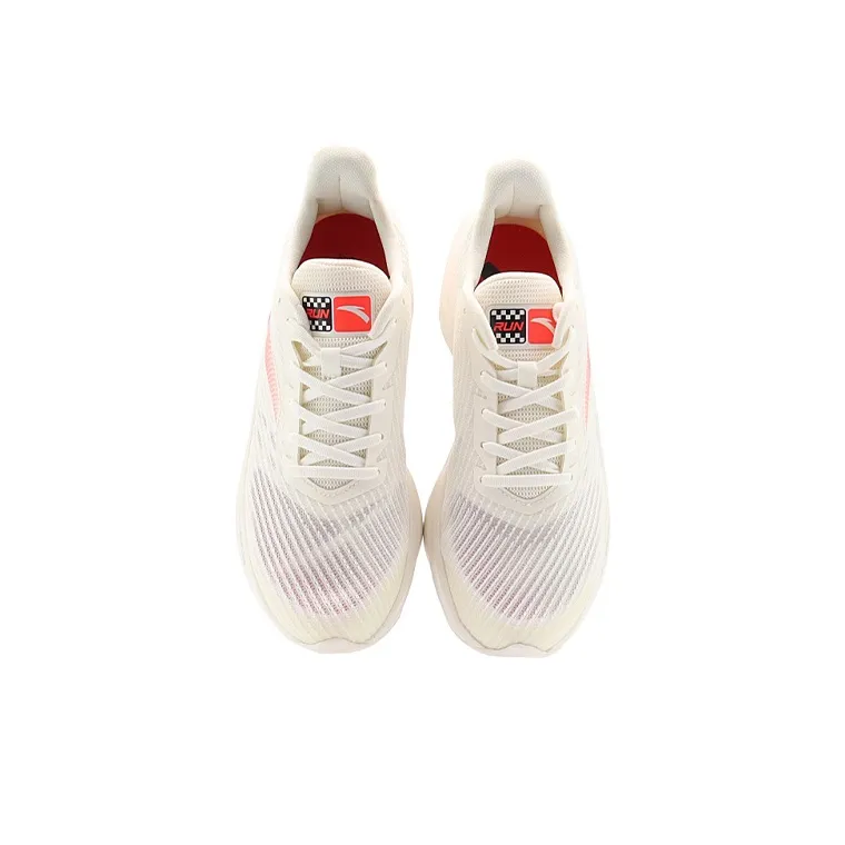 Anta Edge Cushioning, Slip Resistant, Abrasion Resistant, Breathable Low Top Running Shoes Men's Ivory White-3