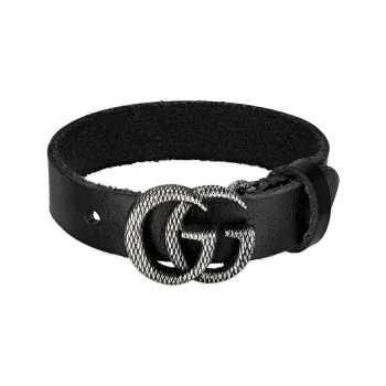 GUCCI GG Leather Bangles Unisex
