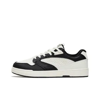 Anta Street Naughty Anti Slip Wear Resistant Low Top Skateboard Shoes Men's White Black