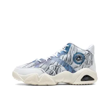 PEAK State Pole 6371 Deep Luminous Cushioning Breathable Mid Top Basketball Culture Sports Casual Shoes Men's Gray Blue