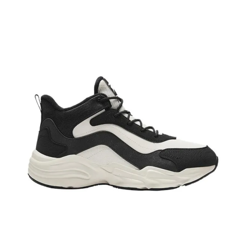 Anta Walker Cushioning Breathable Low Top Casual Shoes Men's Ivory Black-1
