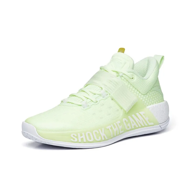 Anta Hengsao4 Cushioning Anti-Slip And Wear-Resistant Rebound Low-Top Performance Basketball Shoes Men's White Green-2