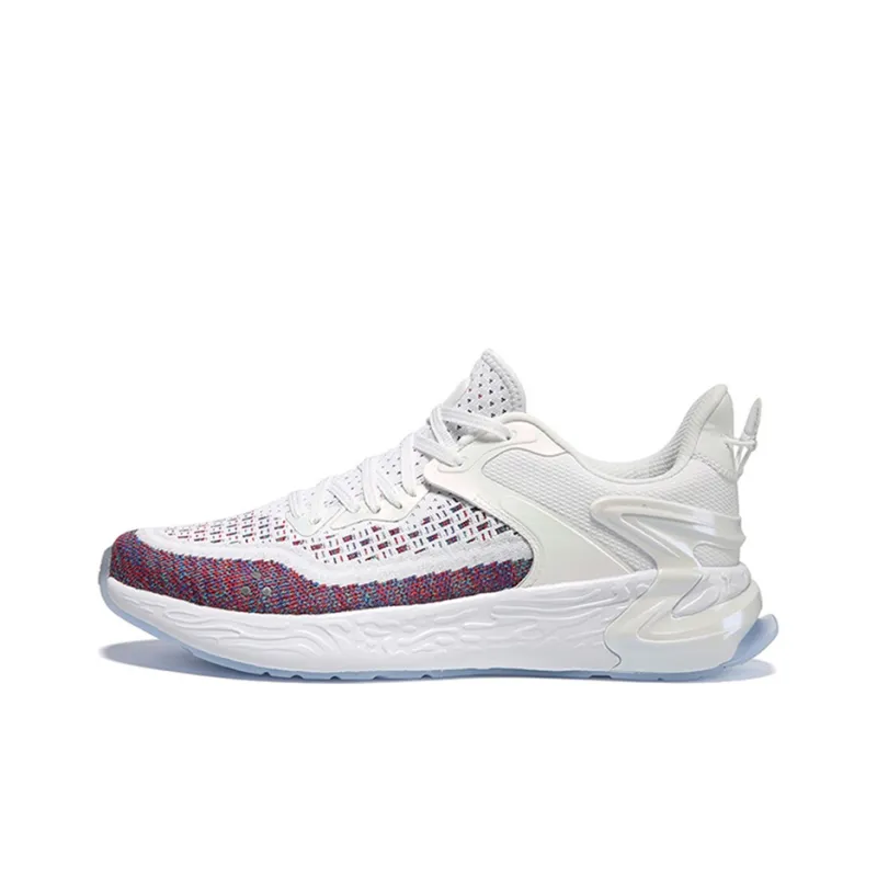 PEAK State Pole Low Top Running Shoes Men's White Red-0