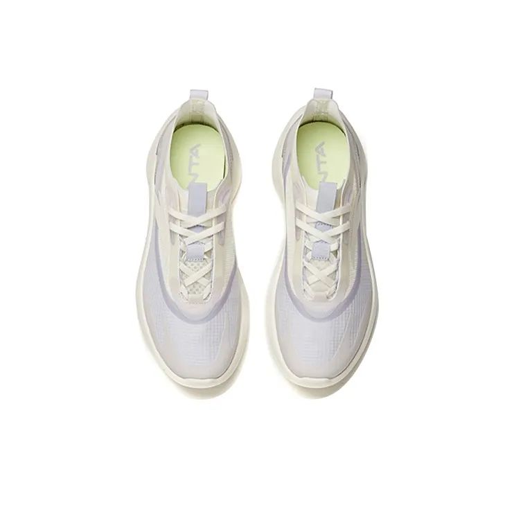 Anta Leaf 1.0 Wear Resistant Slip Resistant Low Top Running Shoes Women's Purple White-3