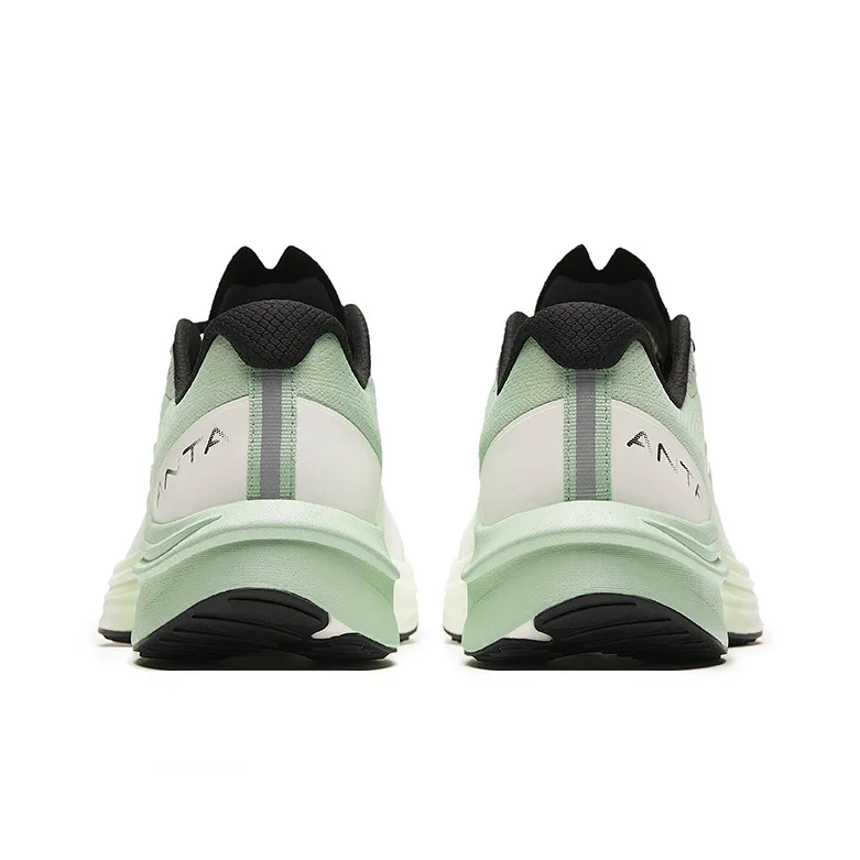 Anta Road Run Cushioning Anti Slip And Wear Resistant Rebound Low Top Running Shoes Men's Green Black White-2