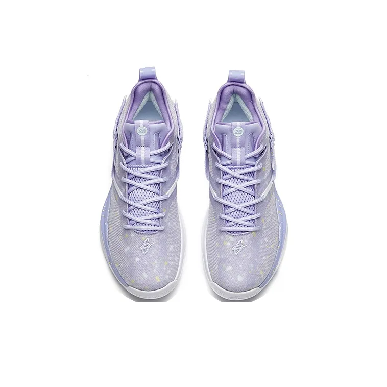 Anta GH3 Cushioning Anti-Slip And Wear-Resistant Low-Top Basketball Shoes Light Purple-2