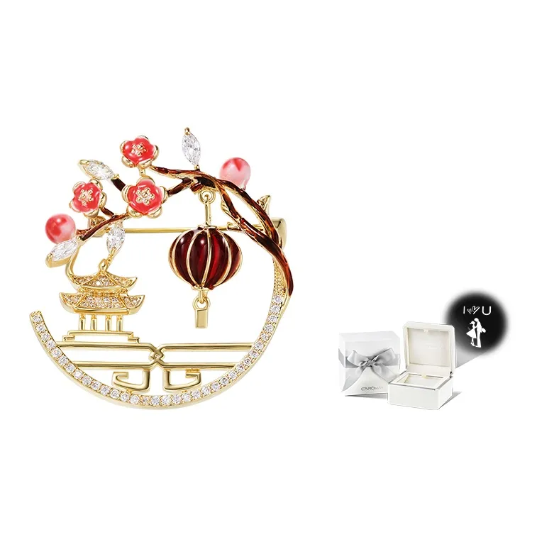 CAROMAY Brooches Women's Champagne Gold-2