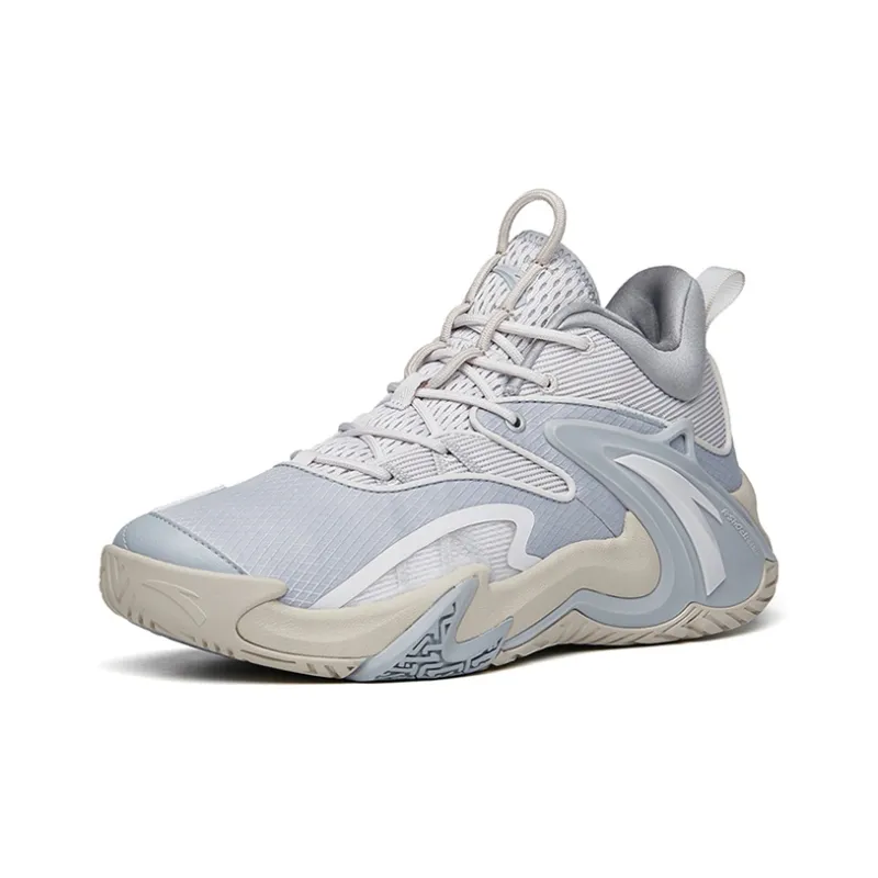 Anta Airspace 3 Anti-Slip Wear-Resistant Low-Top Basketball Shoes Gray-1