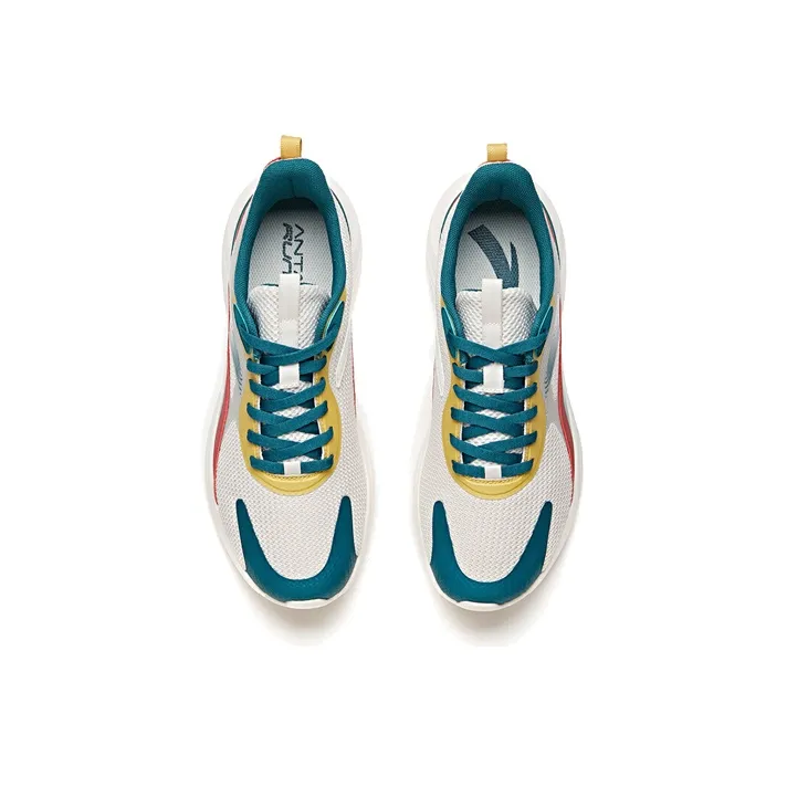 Anta Lingyun Cushioned Slip-Resistant Abrasion-Resistant Low-Top Running Shoes Men's Cyan White-2