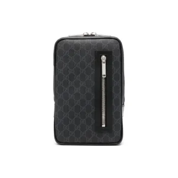 GUCCI PVC Shoulder Bag Crossbody Bag Men's Black