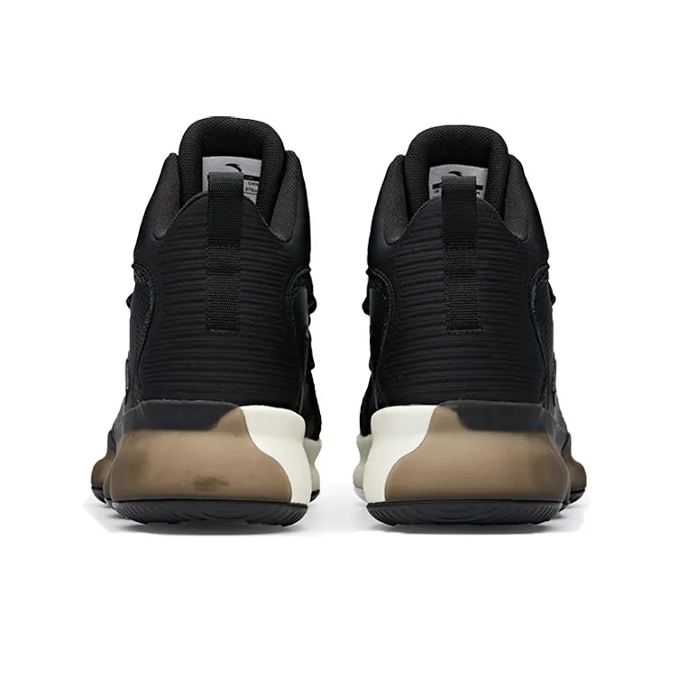 Anta SEEED Noble Air Cushioned Slip-Resistant High-Top Performance Basketball Shoes Men's Black-4
