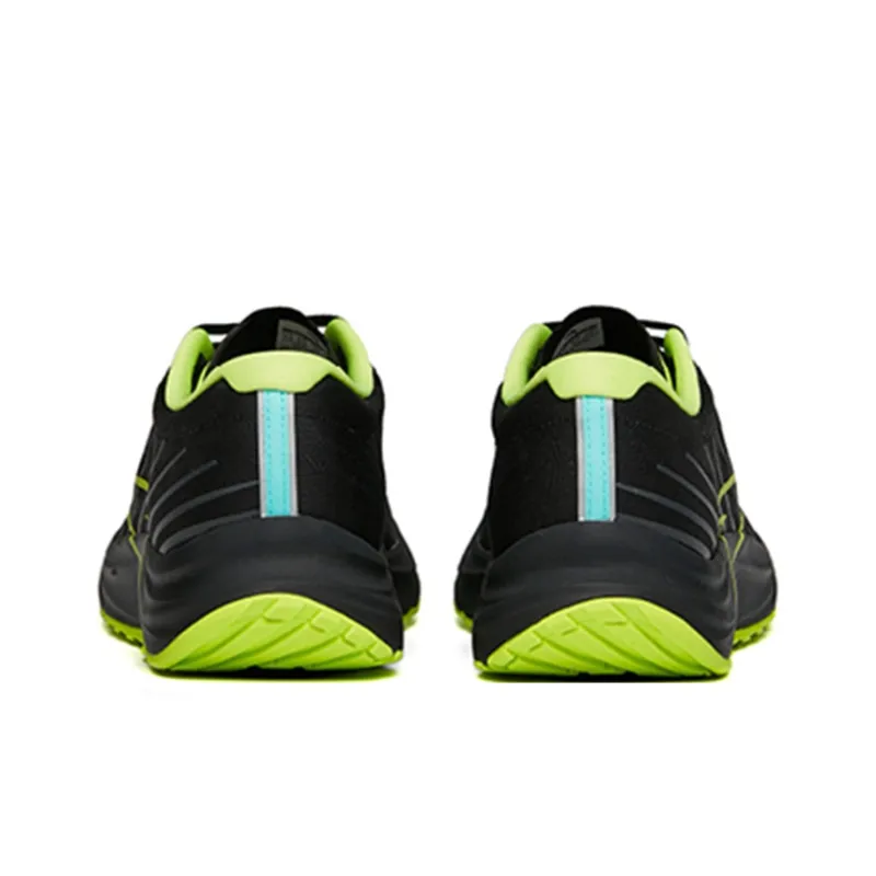 Anta Asphalt Road Fighter 1.0 Cushioned Slip Resistant Abrasion Resistant Low Top Running Shoes Men's Black Green-4