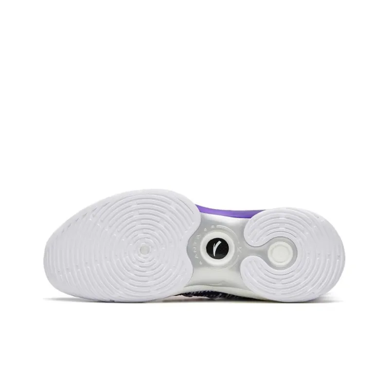 ANTA ZUP Series Basketball Shoes Men Low Top Purple/White-3