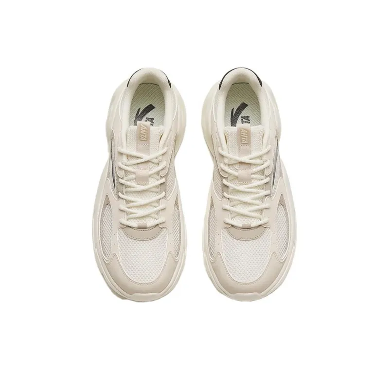 Anta Millennium 2.0 Anti Slip Wear Resistant Low Top Casual Shoes Men's White Beige Black-2