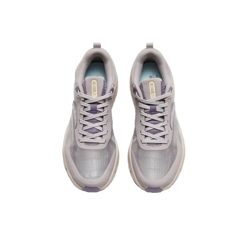 Anta Divine Pro Breathable Wear Resistant Lightweight Low Top Running Shoes Women's Lotus Gray-2