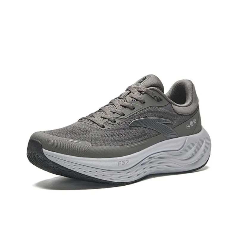 Anta Travel Step Cushioning Breathable Low-Top Casual Running Shoes Men's Obsidian Gray-1