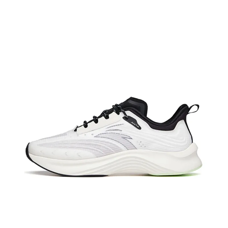 Anta Edge Cushioning, Slip Resistant, Abrasion Resistant Coverage Low Top Running Shoes Men's White Gray Black-0