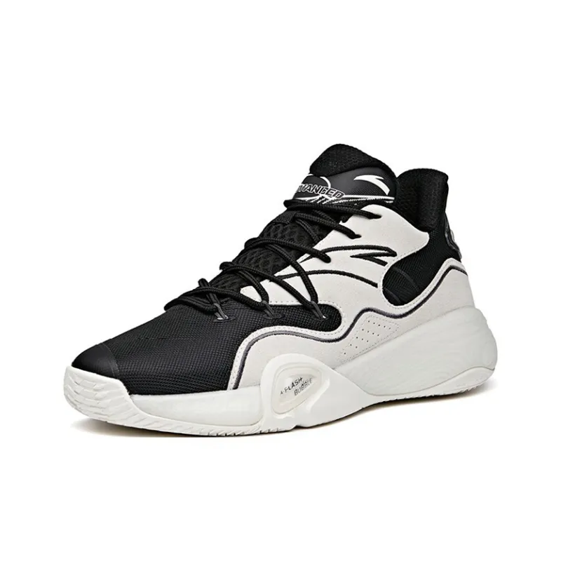 Anta A Flash Bubble 1.0 Thompson Low Top Performance Basketball Shoes Men's Black White-1